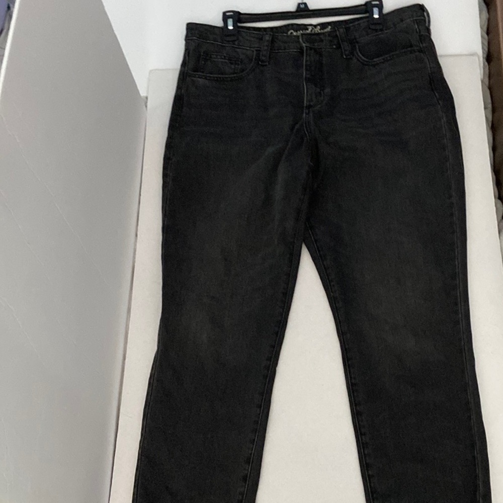 Black High Rise Straight Jeans